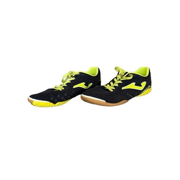 Joma Mens Black And Yellow Lace Up Super Flex Indoor Soccer Shoes Size 9.5